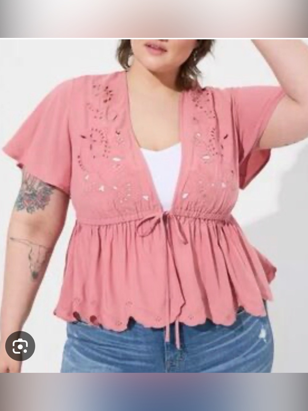 Torrid Eyelet Blouse